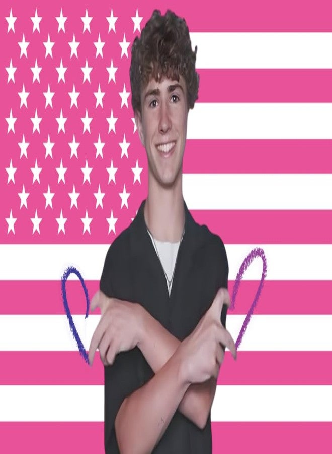 MAGJIUKE Walker Celebrity American Flag Tapestry - 3x5 Ft Outdoor, Pink Scobell USA Wall Polyester Banner for Bedroom - Image 1